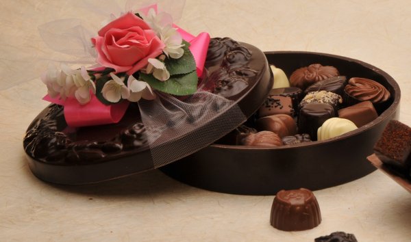 Конфеты шоколадные в коробке