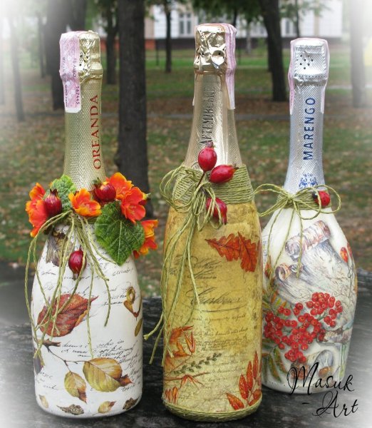 Декорированные бутылки