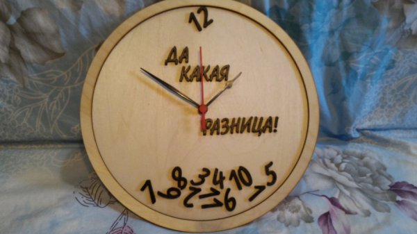 Часы деревянные для бани