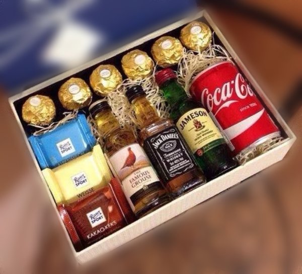 Подарочные коробки для мужчин с алкоголем