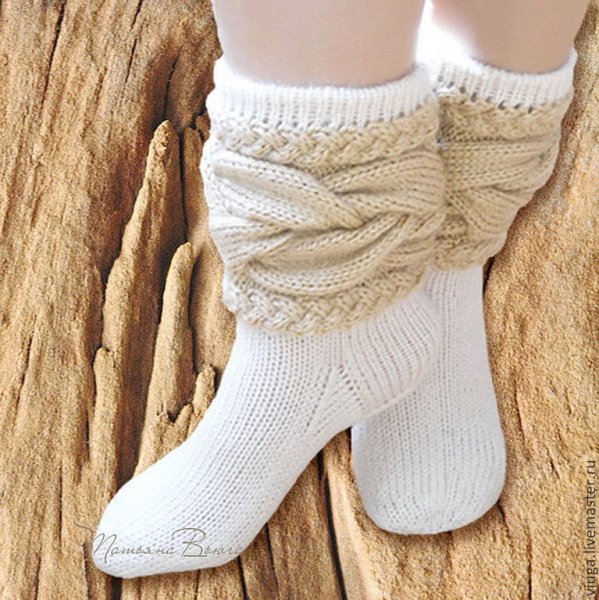 Оригинальные вязаные носки сапоги