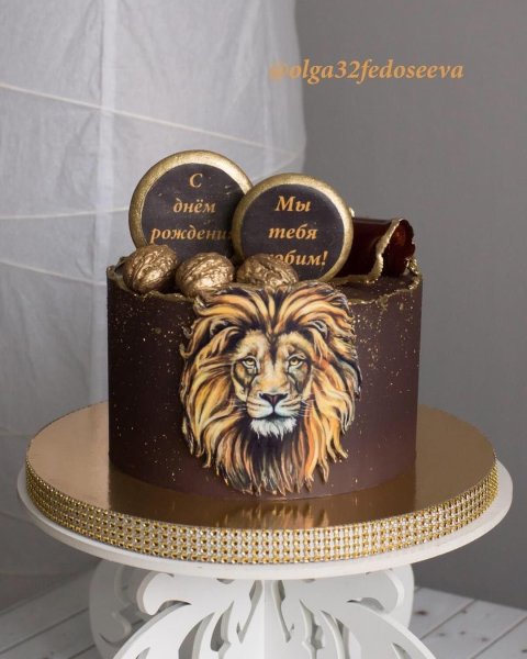 Тортик со львом мужчине