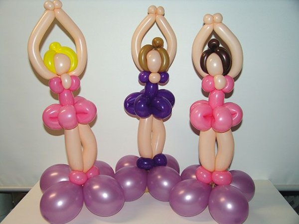 Фигура из шаров для женщины