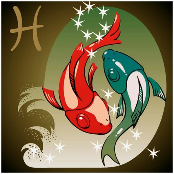 Красивый знак зодиака рыбы