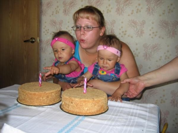 Торт на годик близнецам