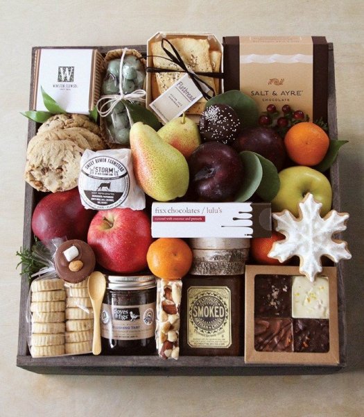 Подарочный ящик с продуктами