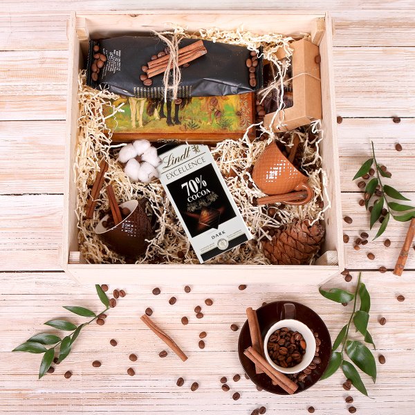 Подарочная коробка с кофе и шоколадом