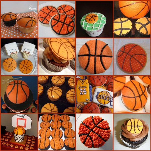 Торт для мальчика в виде баскетбольного мяча