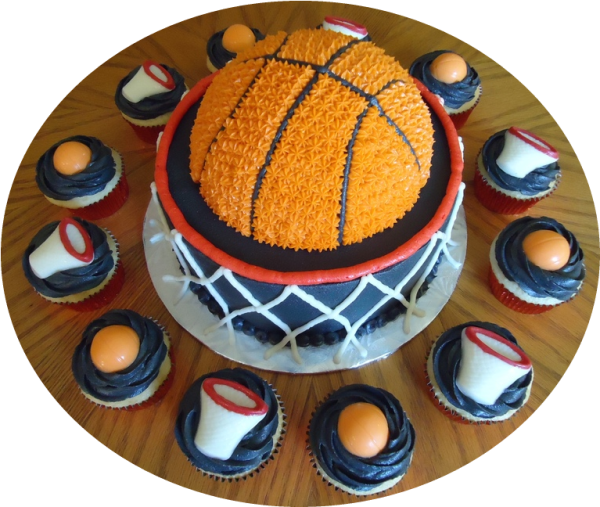 Торт с баскетбольным мячом для мальчика