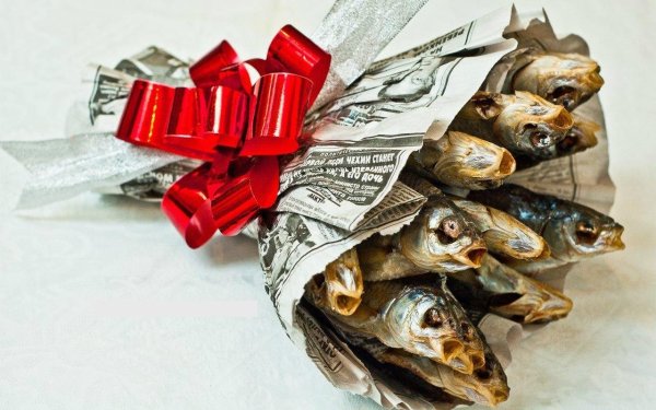 Подарки на 23 февраля букеты из рыбы