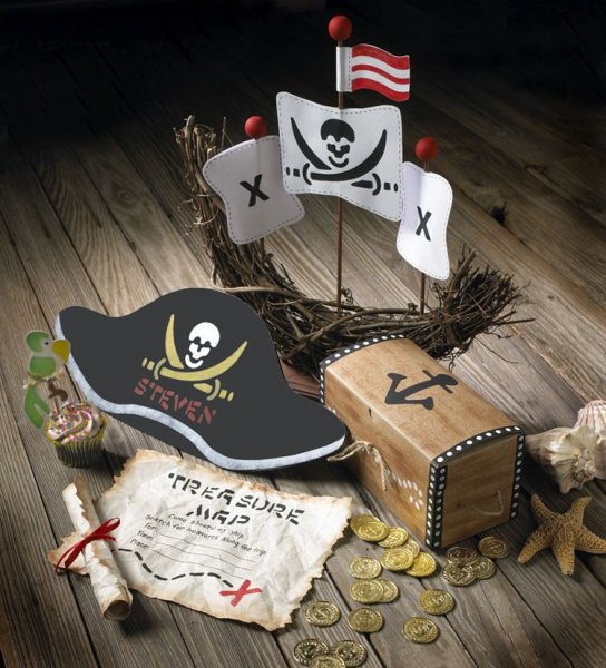 Приглашение на вечеринку в пиратском стиле