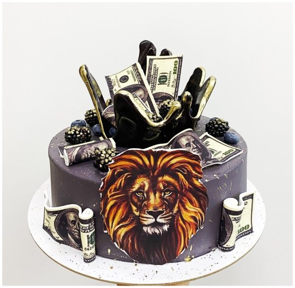 Мужской торт со львом