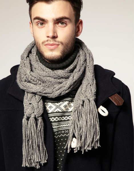 Модные мужские шарфы