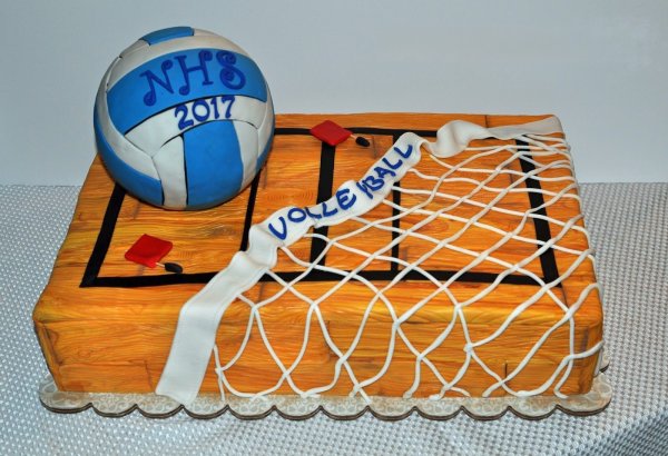 Торт волейбольный мяч с днем рождения