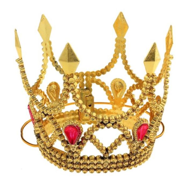 Корона принцессы на веревочке золото 319557