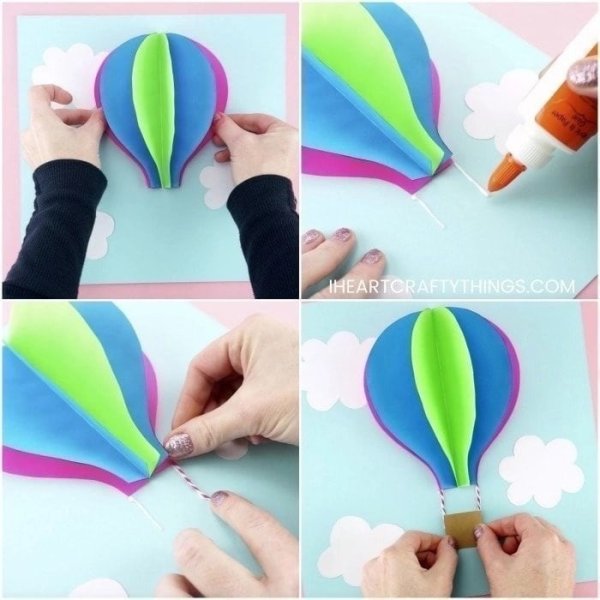 Воздушные шары из цветной бумаги