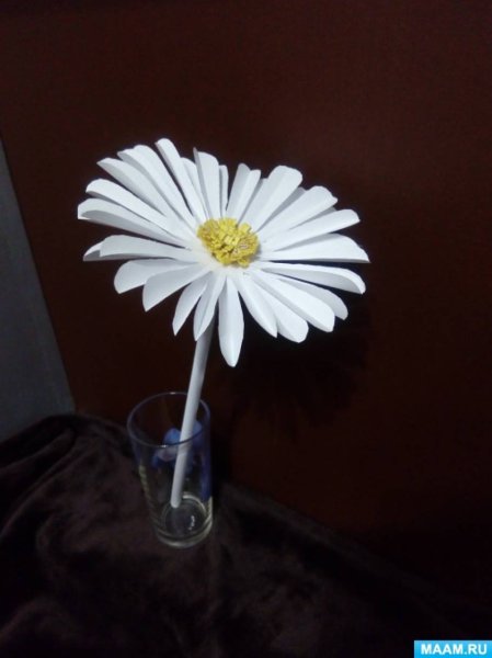 Поделка белый цветок