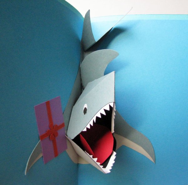 Поделка акула объемная