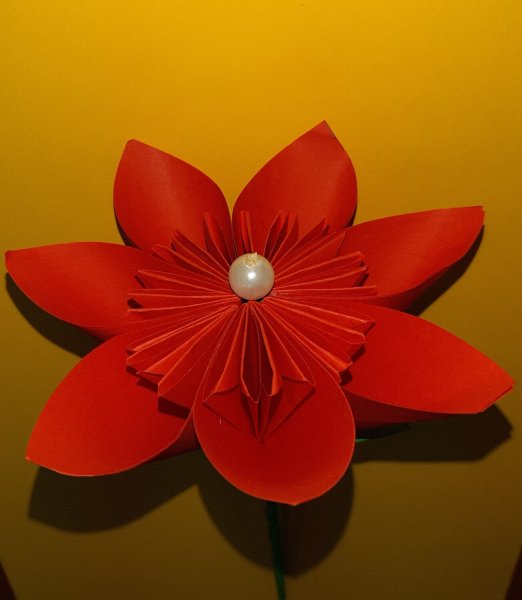 Аленький цветочек поделка из цветной бумаги