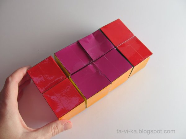 Куб трансформер из бумаги