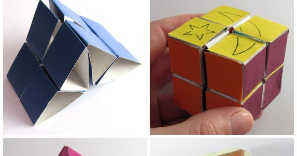Оригами куб трансформер