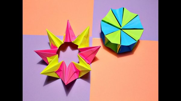 Оригами антистресс из бумаги без клея
