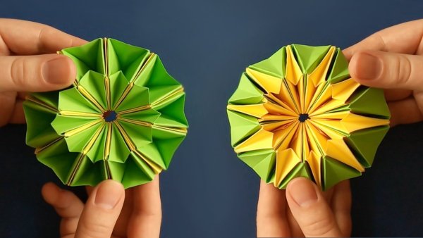Оригами Калейдоскоп антистресс игрушка из бумаги