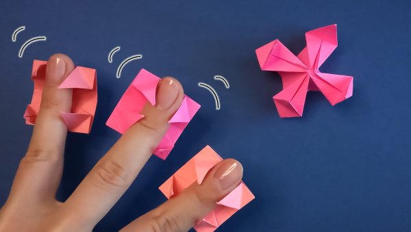 Оригами из бумаги для пальцев игрушка