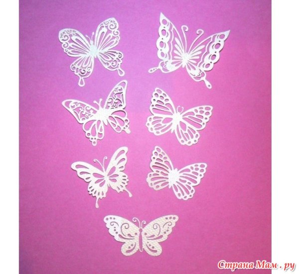 Бабочкм ажурное из бумаги