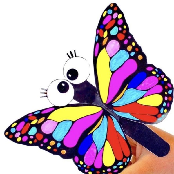 Бабочка на палец шаблон