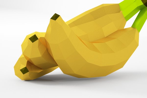 Банан из бумаги объемный