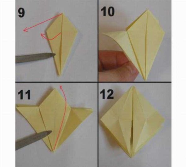 Оригами банан схема
