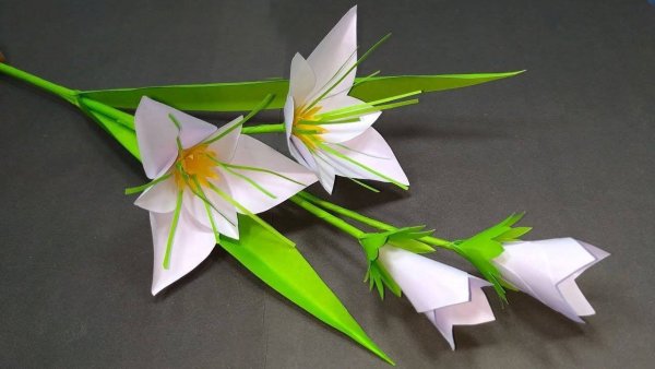 Оригами цветок Лилия