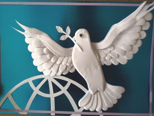 Поделки белый голубь символ мира из бумаги