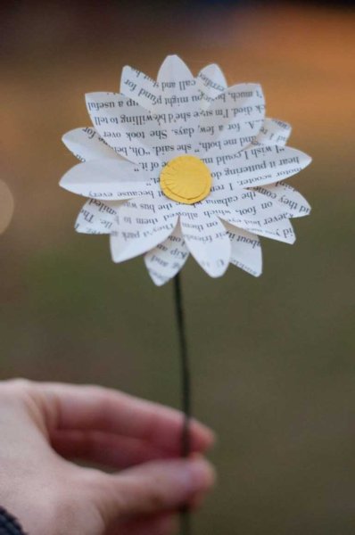 Поделки белый цветок из бумаги