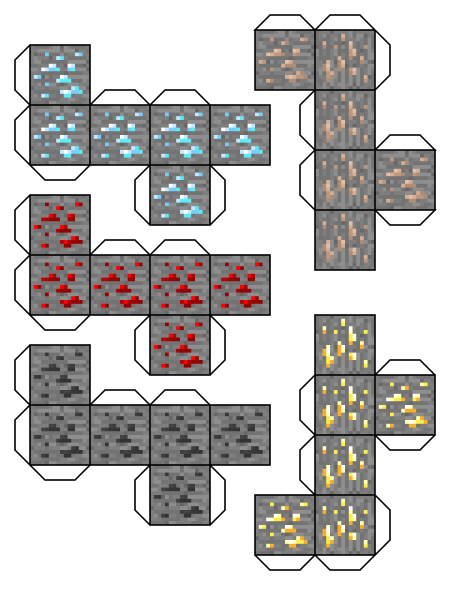 Papercraft майнкрафт блоки
