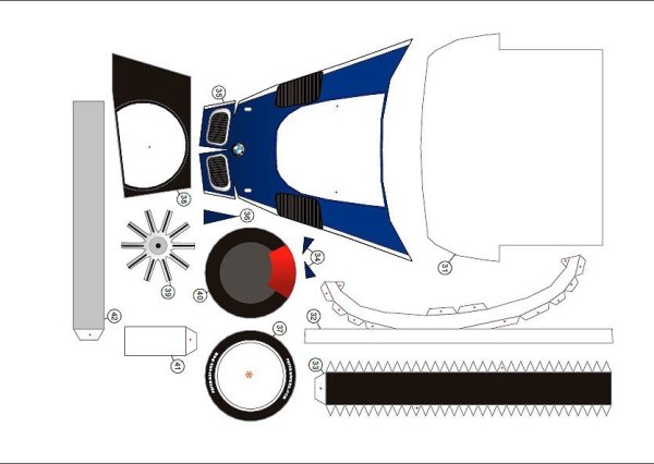 Бумажная модель BMW m3 GTR