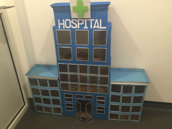 Поделки больница из бумаги