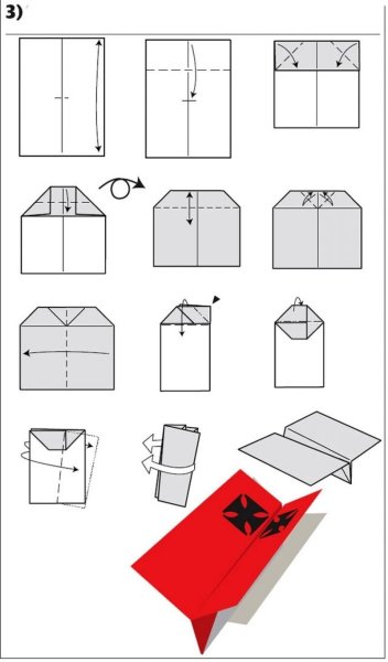 Как сделать самолётик из бумаги а4 легкий схема
