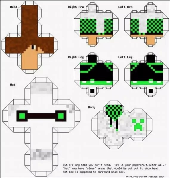 Как сделать фигурку майнкрафт из бумаги своими руками