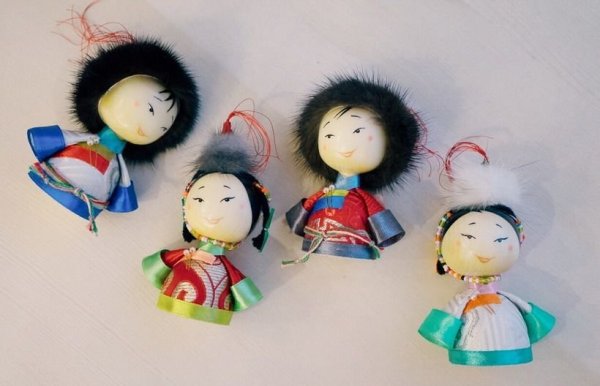 Бурятские деревянные куклы