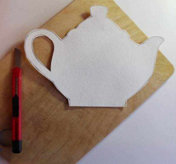 Поделка чайник из бумаги