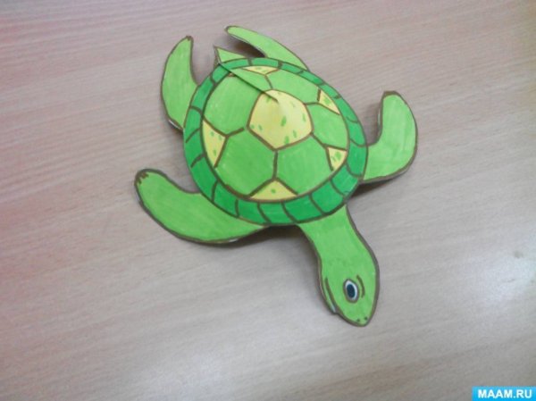 Поделка черепаха из бумаги