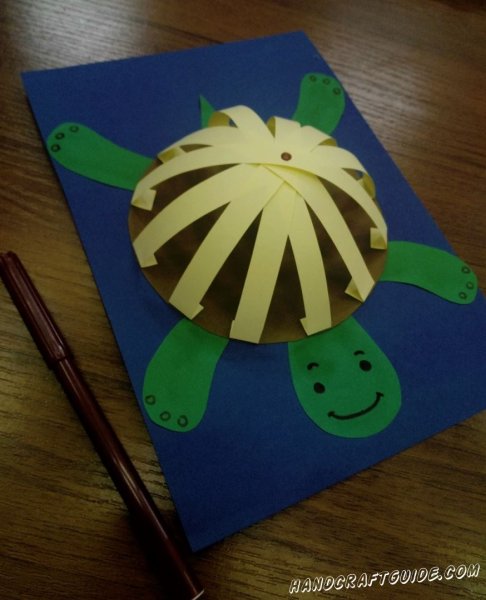 Поделка черепаха из бумаги