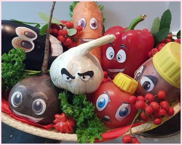 Фигурки из овощей для детей