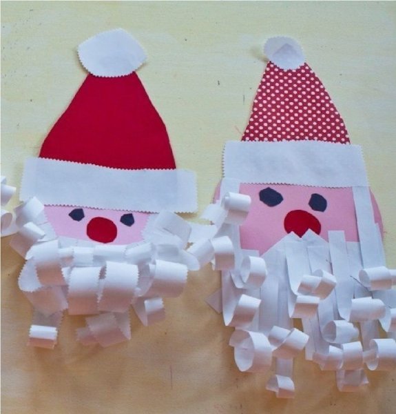 Дед Мороз из цветной бумаги