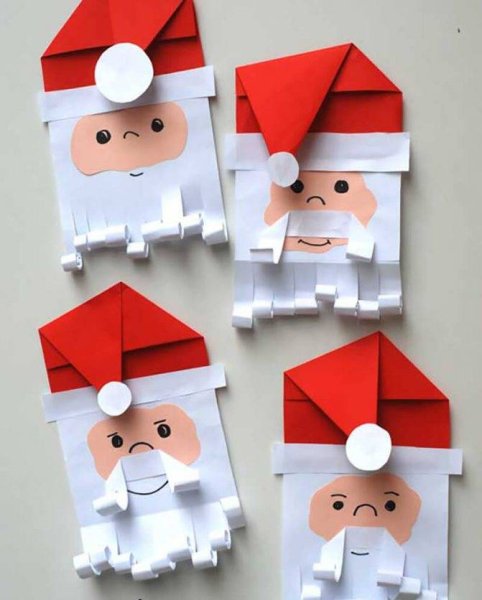 Дед Мороз из бумаги своими руками