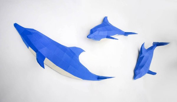 Поделки дельфин из бумаги
