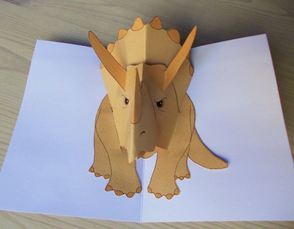 Поделки из бумаги динозавры для детей