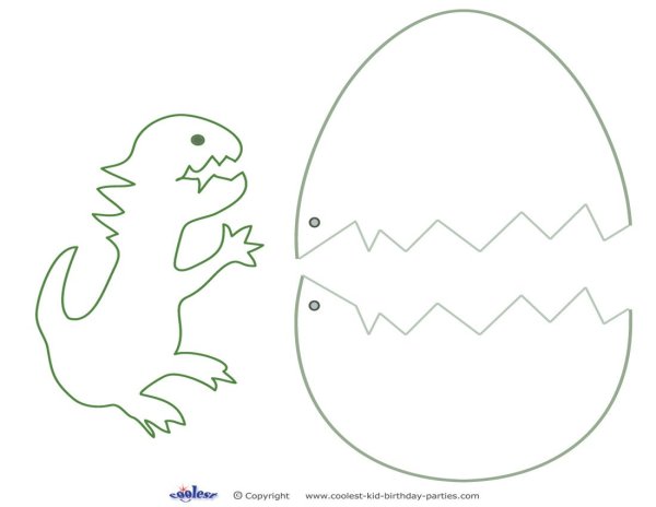 Аппликация Динозаврик в яйце